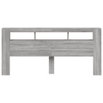 vidaXL Tête de lit à LED sonoma gris 220x18 5x103 5 cm bois ingénierie