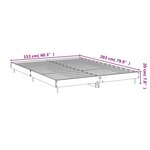 vidaXL Cadre de lit blanc 150x200 cm bois d'ingénierie
