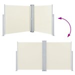 vidaXL Auvent latéral double rétractable de patio 170x600 cm Crème