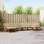 vidaXL Ensemble de canapés d'extérieur 7 Pièces Naturel et Beige