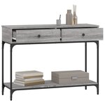 vidaXL Table console sonoma gris 100x34 5x75 cm bois d'ingénierie