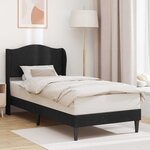 vidaXL Cadre de lit avec tête de lit Noir 90 x 190 cm Velours