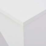 vidaXL Table de bar avec tablette amovible Blanc 138x39x110 cm
