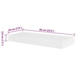 vidaXL 2 Étagères murales MDF Blanc Rangement de livres/DVD