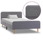 vidaXL Cadre de lit Gris clair Tissu 100 x 200 cm