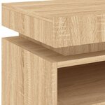 vidaXL Armoire de chevet avec lumières LED chêne sonoma 40x39x48 5 cm