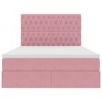 vidaXL Lit avec rangement et matelas Rose 140 x 200 cm Velours
