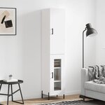 vidaXL Buffet haut Blanc 34 5x34x180 cm Bois d'ingénierie