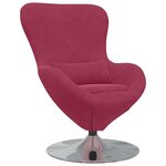 vidaXL Fauteuil œuf Rouge bordeaux 63 x 73 x 90 cm Velours