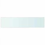 vidaXL Panneaux d'étagère 2 Pièces Verre Transparent 110 x 25 cm