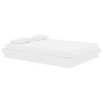 vidaXL Cadre de lit sans matelas blanc bois massif