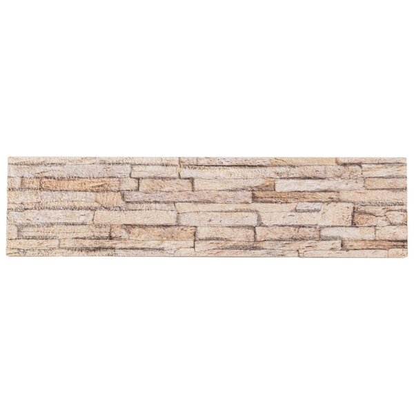 vidaXL Panneaux muraux 3D 14 Pièces marron 100x25 cm EPS