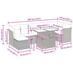 vidaXL Salon de jardin 8 Pièces avec coussins noir résine tressée