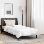 vidaXL Duvet d'été simple avec oreiller 2 Pièces Blanc Microfibre