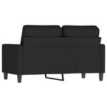 vidaXL Canapé à 2 places Noir 120 cm Velours