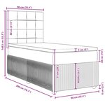 vidaXL Sommier à lattes de lit et matelas Gris foncé 90x200 cm Velours