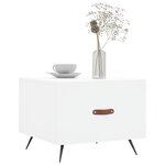 vidaXL Table basse blanc 50x50x40 cm bois d'ingénierie
