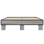 vidaXL Cadre de lit sans matelas sonoma gris 140x200 cm