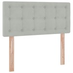 vidaXL Lit de Rangement avec matelas Gris clair 90 x 190 cm Velours