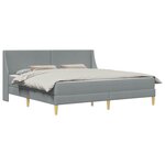 vidaXL Cadre de lit avec matelas avec tête de lit Polyester