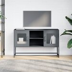 vidaXL Meuble TV anthracite 100 5x39x60 5 cm acier