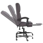 Fauteuil de massage inclinable de bureau informatique étude similicuir gris 02_0025406