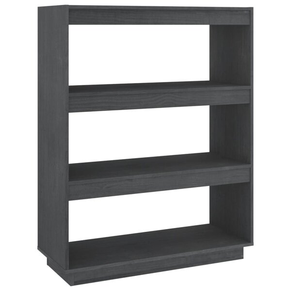 vidaXL Bibliothèque/Séparateur de pièce Gris 80x35x103 cm Pin massif
