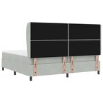 vidaXL Lit à ressorts avec matelas gris clair 200x200 cm en velours