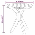 vidaXL Table basse Marron 55 x 55 x 51 cm Bois de teck solide