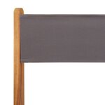vidaXL Ensemble de bistro 3 Pièces anthracite tissu et bois massif