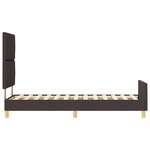 vidaXL Cadre de lit avec tête de lit Marron foncé 80 x 200 cm tissu