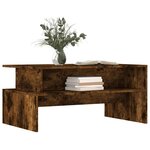 vidaXL Table basse chêne fumé 90x55x42 5 cm bois d'ingénierie