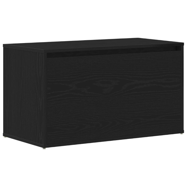 Banc Hall vidaXL Noir Chêne 80x40x45 cm en bois d'ingénierie