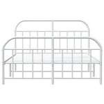 vidaXL Cadre de lit métal sans matelas et pied de lit blanc 140x200 cm