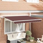 vidaXL Cadre d'auvent Marron 300 x 200 cm Polyester avec revêtement PU