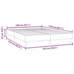 vidaXL Cadre de lit sans matelas gris foncé 140x210 cm velours