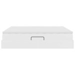 vidaXL Lit avec rangement et matelas avec matelas Blanc 200 x 200 cm