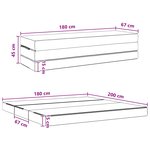 vidaXL Canapé-lit pliable 180 x 67 x 45 cm Noir