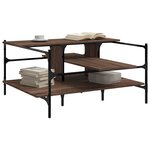 vidaXL Table basse chêne marron 100x100x48 5 cm bois d'ingénierie