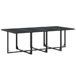 vidaXL Ensemble à manger de jardin 13 Pièces noir textilène