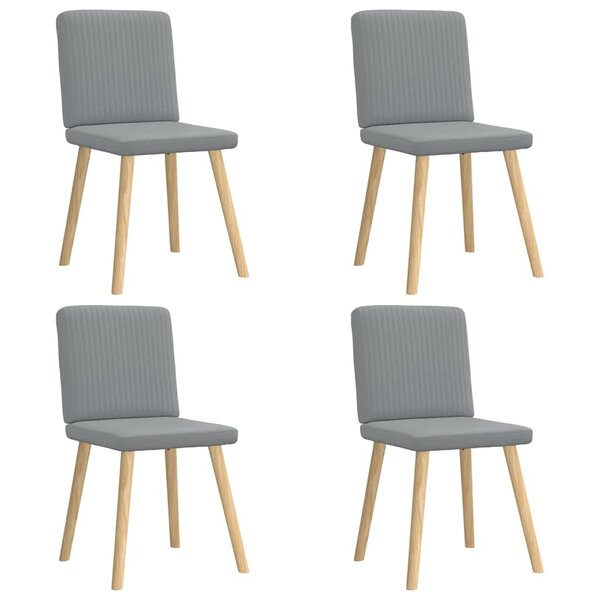 vidaXL Chaises à manger lot de 4 gris clair tissu