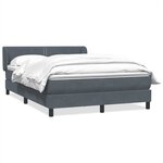 vidaXL Sommier à lattes de lit et matelas gris foncé 160x220cm velours