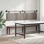 vidaXL Tête de lit suspendue Gris PU antique