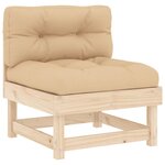 vidaXL Salon de jardin 8 Pièces avec coussins bois massif