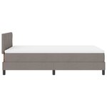 vidaXL Lit Box Spring avec Matelas Taupe 120x190 cm Tissu