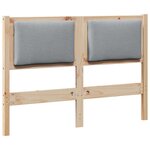 vidaXL Tête de lit Autre Marron 135 cm Bois massif en pin