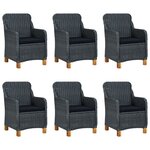 vidaXL Ensemble à manger d'extérieur 7Pièces et coussins résine tressée