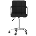 Chaise fauteuil siège pivotante de bureau informatique étude tissu noir 02_0024162
