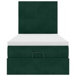 vidaXL Cadre de lit ottoman avec matelas vert foncé 80x200 cm velours