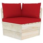 vidaXL Salon de jardin palette 10 Pièces avec coussins bois d'épicéa